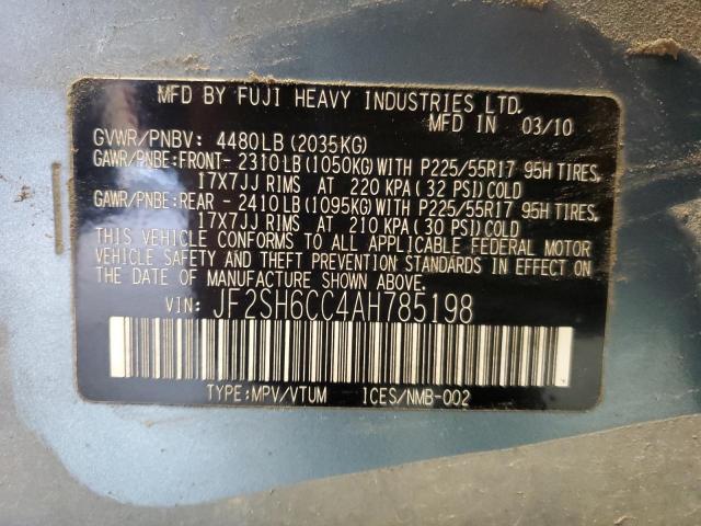 JF2SH6CC4AH785198 - 2010 SUBA FORESTER 2.5X PREMIUM Dəniz mavisi foto 13