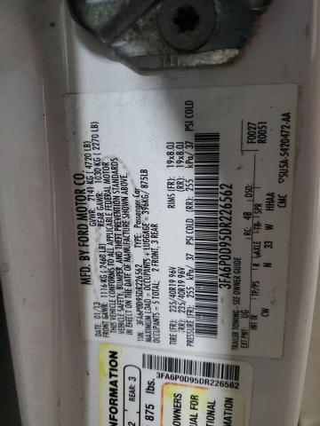 3FA6P0D95DR226562 - 2013 FORD FUSION TITANIUM Ağ foto 12