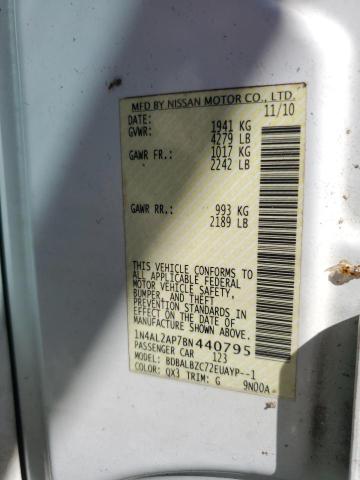 1N4AL2AP7BN440795 - 2011 NISSAN ALTIMA BASE Blanc photo 12