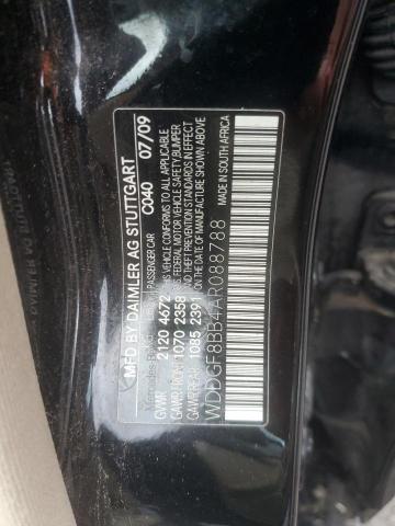WDDGF8BB4AR088788 - 2010 MERCEDES-BENZ C 300 4MATIC BLACK photo 12