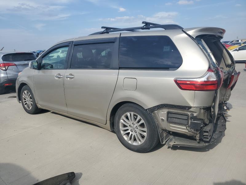 5TDYK3DC6GS712698 - 2016 TOYOTA SIENNA XLE GOLD photo 2