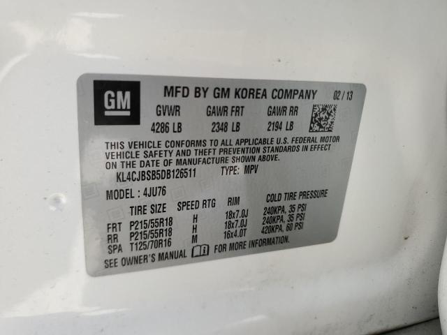 KL4CJBSB5DB126511 - 2013 BUICK ENCORE CONVENIENCE 白色 照片 13