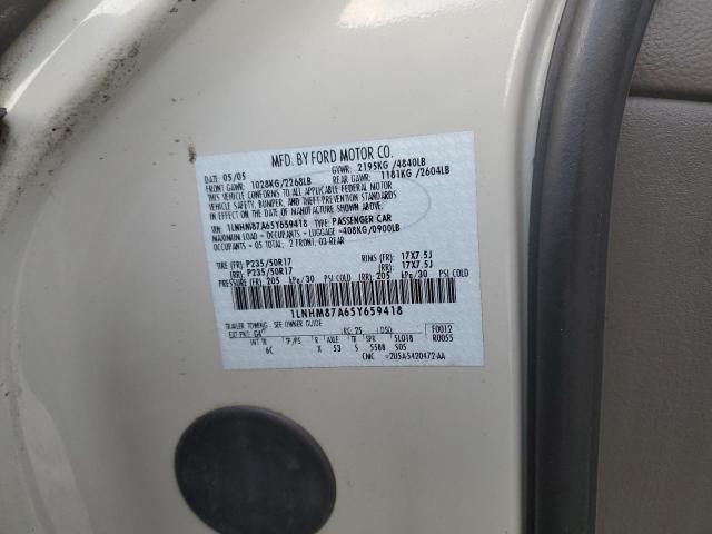 1LNHM87A65Y659418 - 2005 LINCOLN LS 白色 照片 12