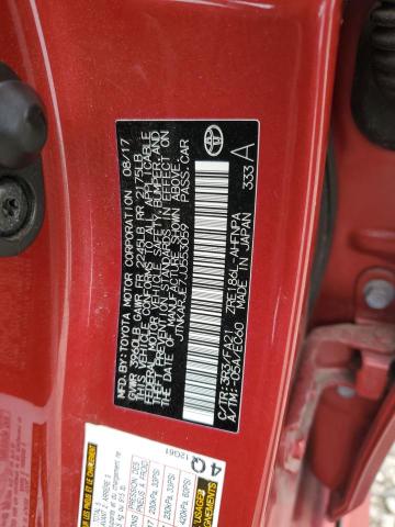 JTNKARJE7JJ553059 - 2018 TOYOTA COROLLA IM Կարմիր լուսանկար 12