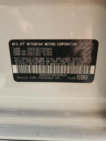 JA32U2FU8DU006645 - 2013 MITSUBISHI LANCER ES/ES SPORT თეთრი ფოტო 13