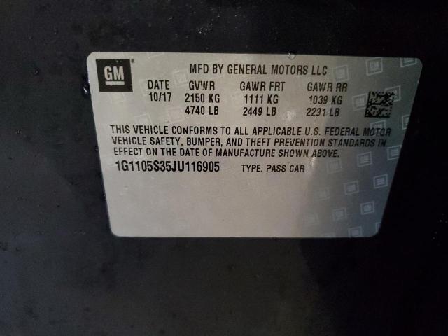 1G1105S35JU116905 - 2018 CHEVROLET IMPALA LT 蓝色 照片 12