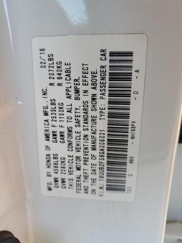 19UUB2F56GA006031 - 2016 ACURA TLX TECH WHITE photo 12