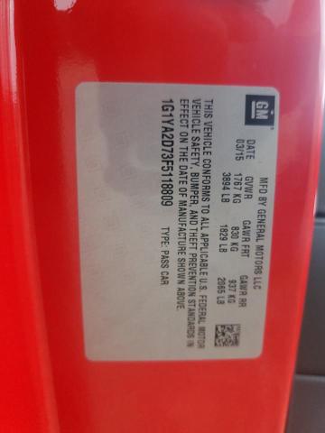 1G1YA2D73F5118809 - 2015 CHEVROLET CORVETTE STINGRAY 1LT RED photo 13