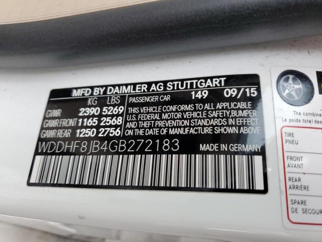 WDDHF8JB4GB272183 - 2016 MERCEDES-BENZ E 350 4MATIC WHITE photo 12