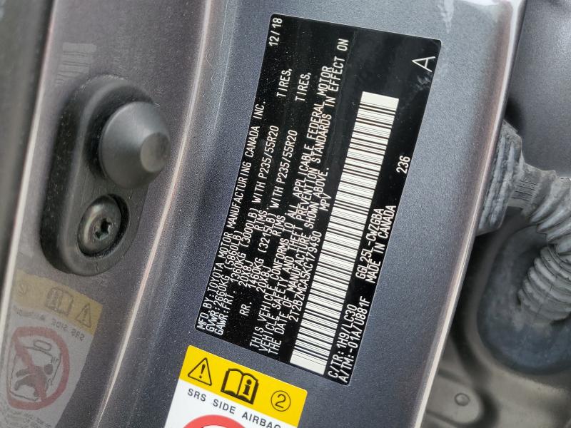 2T2BZMCA5KC179490 - 2019 LEXUS RX 350 BASE Grau Foto 13