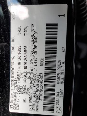 5TFMC5DB2RX057872 - 2024 TOYOTA TUNDRA CREWMAX PLATINUM შავი ფოტო 12