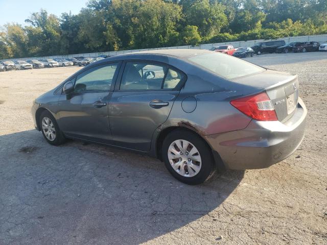 19XFB2E59CE035023 - 2012 HONDA CIVIC LX GRAY photo 2