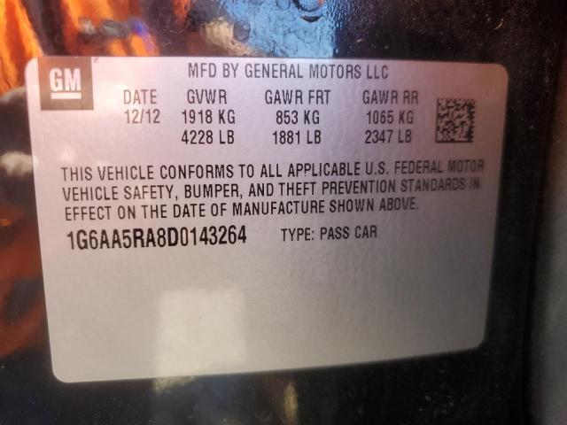 1G6AA5RA8D0143264 - 2013 CADILLAC ATS შავი ფოტო 12