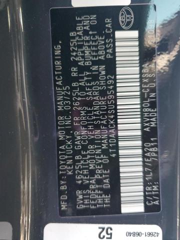 4T1DAACK4SU595492 - 2025 TOYOTA CAMRY XSE 石墨色 照片 12