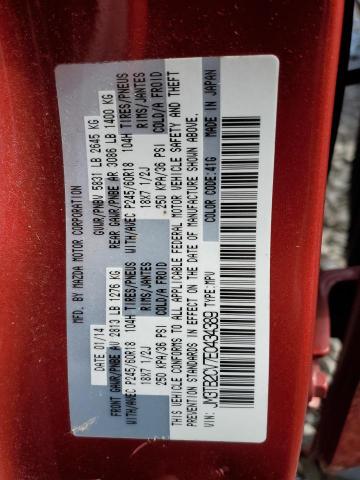 JM3TB2CV7E0434389 - 2014 MAZDA CX-9 TOURING RED photo 14