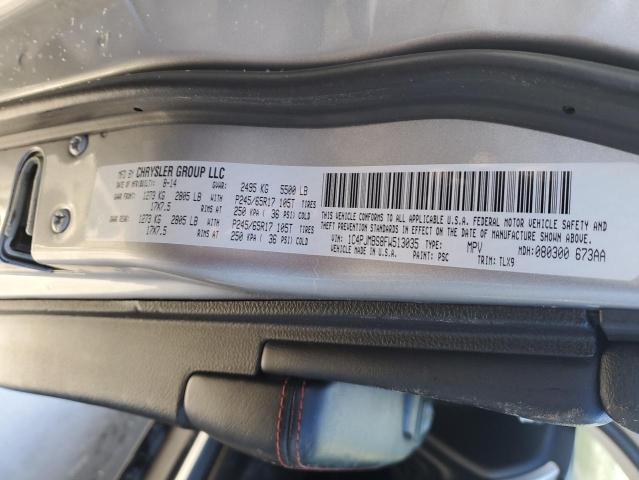 1C4PJMBS8FW513035 - 2015 JEEP CHEROKEE TRAILHAWK SILVER photo 12