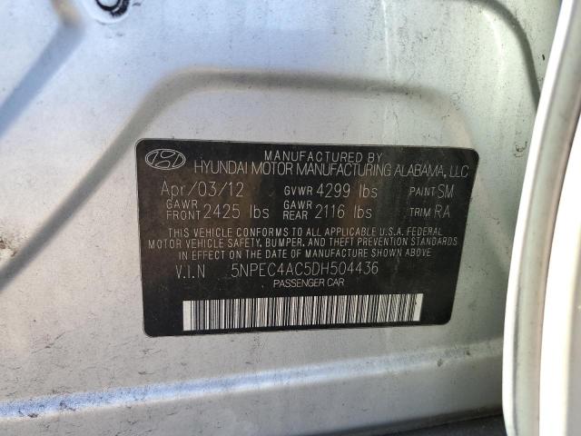 5NPEC4AC5DH504436 - 2013 HYUNDAI SONATA SE SILVER photo 12