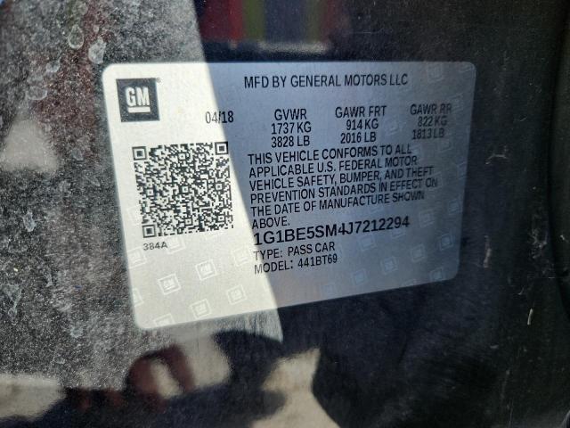 1G1BE5SM4J7212294 - 2018 CHEVROLET CRUZE LT 黑色 照片 12