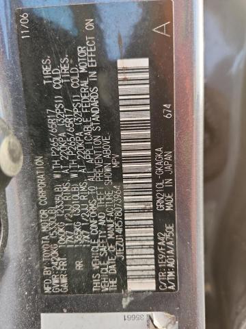 JTEZU14R578073964 - 2007 TOYOTA 4RUNNER SR5 Boz foto 12