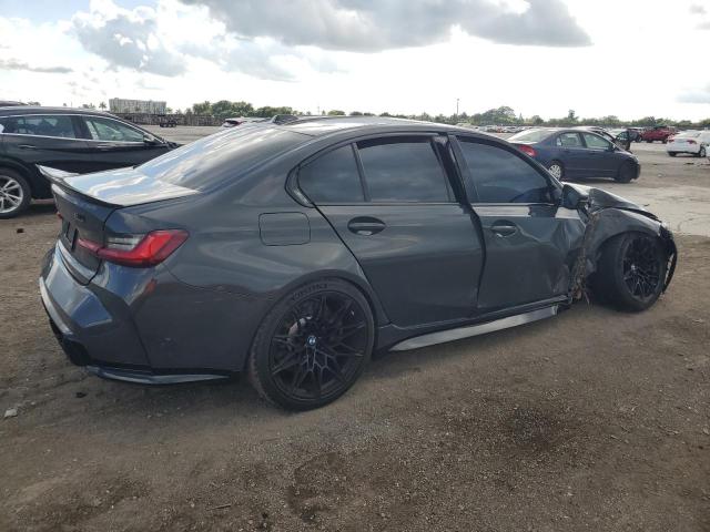 WBS43AY09PFR41188 - 2023 BMW M3 COMPETITION GRAY photo 3