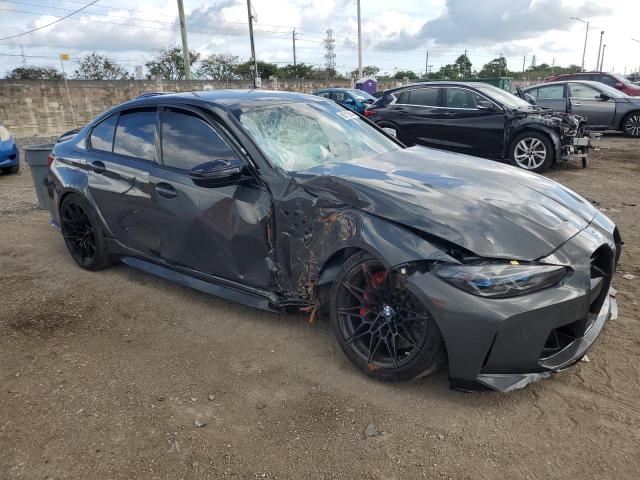 WBS43AY09PFR41188 - 2023 BMW M3 COMPETITION GRAY photo 4