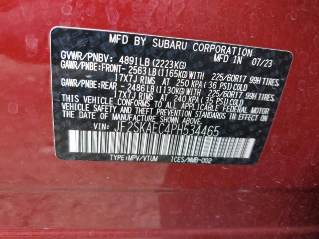 JF2SKAEC4PH534465 - 2023 SUBARU FORESTER PREMIUM Rot Foto 13