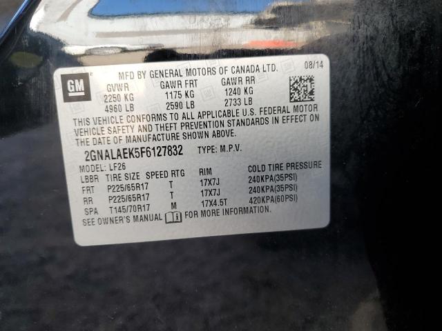 2GNALAEK5F6127832 - 2015 CHEVROLET EQUINOX LS შავი ფოტო 13