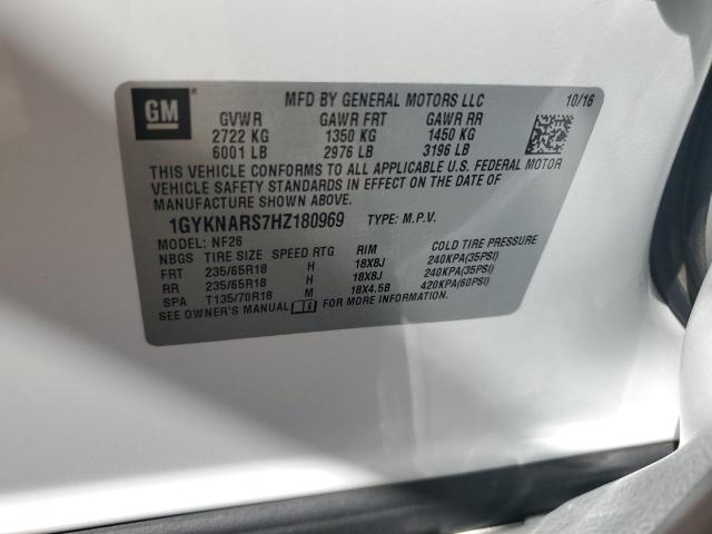 1GYKNARS7HZ180969 - 2017 CADILLAC XT5 白色 照片 14