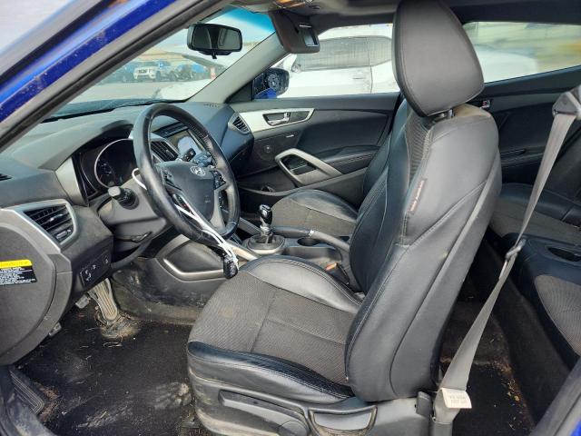 KMHTC6AD4EU182774 - 2014 HYUNDAI VELOSTER BLUE photo 7
