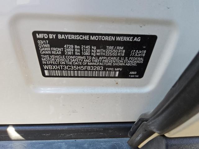 WBXHT3C35H5F83283 - 2017 BMW X1 XDRIVE28I WHITE photo 12