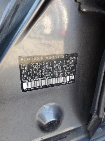 3HGGK5G58HM700544 - 2017 HONDA FIT LX ნაცრისფერი ფოტო 12