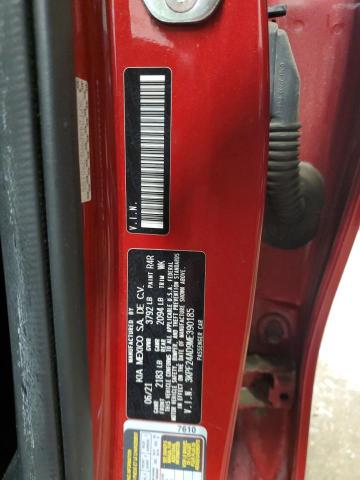 3KPF24AD9ME390185 - 2021 KIA FORTE FE RED photo 12