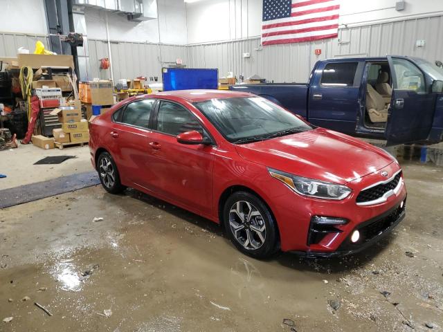 3KPF24AD9ME390185 - 2021 KIA FORTE FE RED photo 4