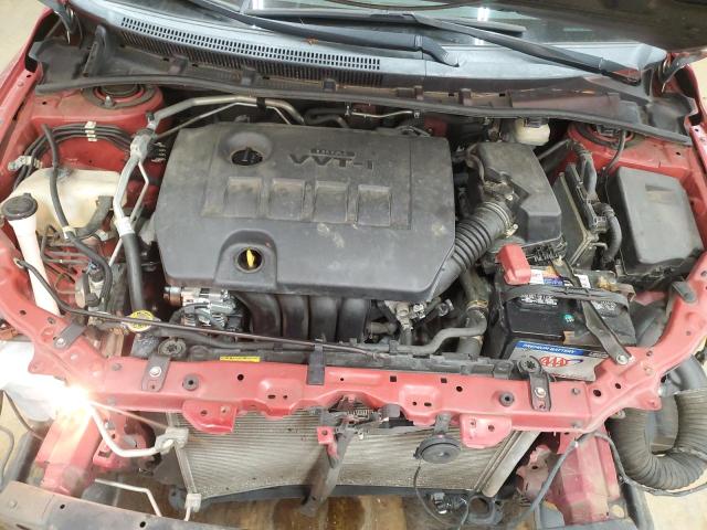 2T1BU4EE7BC655273 - 2011 TOYOTA COROLLA BASE RED photo 11
