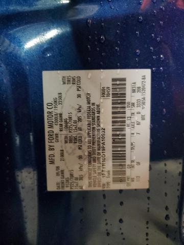 1FTYR10D19PA10932 - 2009 FORD RANGER BLUE photo 12