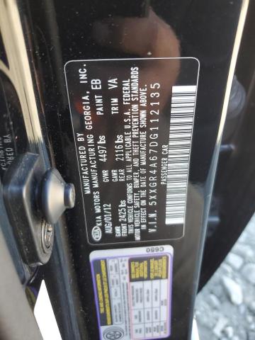 5XXGR4A67DG112135 - 2013 KIA OPTIMA SX BLACK photo 13