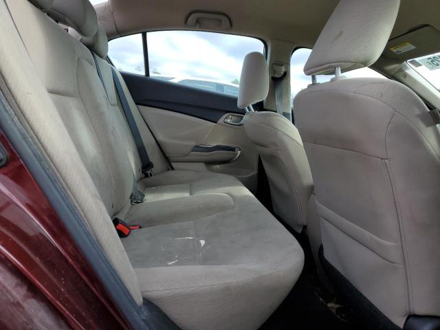 19XFB2F59DE287452 - 2013 HONDA CIVIC LX ბურგუნდია ფოტო 10