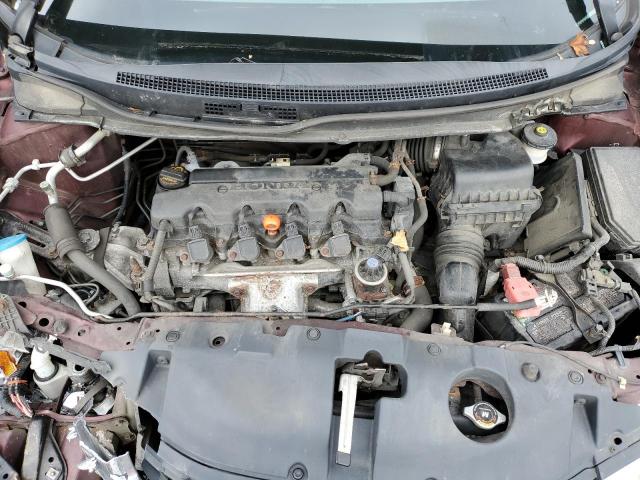 19XFB2F59DE287452 - 2013 HONDA CIVIC LX ბურგუნდია ფოტო 11