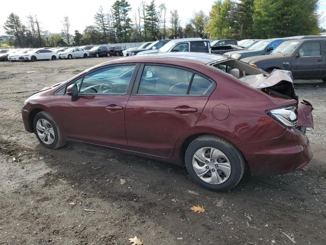 19XFB2F59DE287452 - 2013 HONDA CIVIC LX ბურგუნდია ფოტო 2