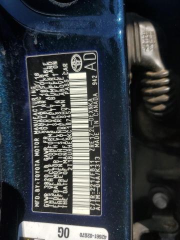 2T1BURHE9KC187457 - 2019 TOYOTA COROLLA L Blau Foto 12