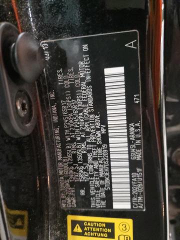 5TDBK3EH7DS220919 - 2013 TOYOTA HIGHLANDER BASE Чорний фото 13