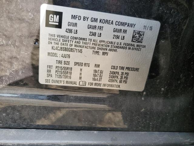 KL4CJBSB0GB571145 - 2016 BUICK ENCORE CONVENIENCE أسود صورة 14