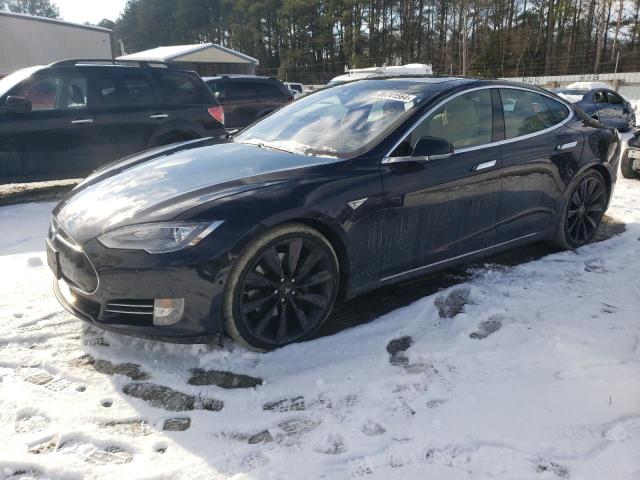 5YJSA1H24EFP63892 - 2014 TESLA MODEL S BLUE photo 1
