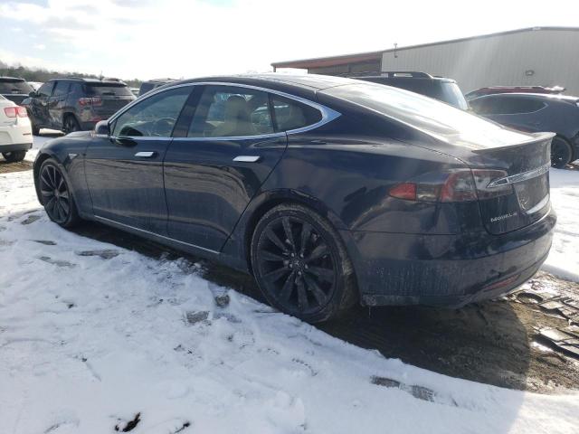 5YJSA1H24EFP63892 - 2014 TESLA MODEL S BLUE photo 2
