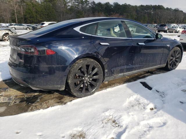 5YJSA1H24EFP63892 - 2014 TESLA MODEL S BLUE photo 3