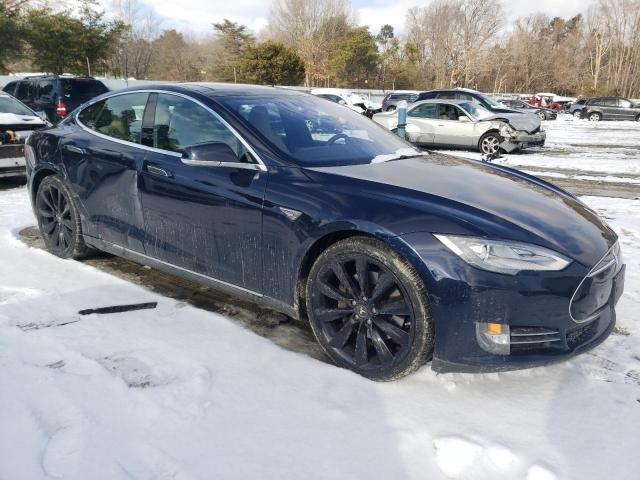 5YJSA1H24EFP63892 - 2014 TESLA MODEL S BLUE photo 4
