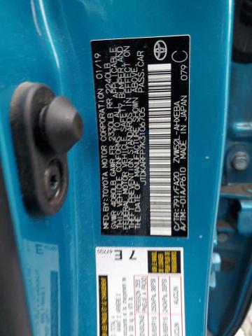 JTDKARFP7K3106705 - 2019 TOYOTA PRIUS PRIM 青色 照片 12