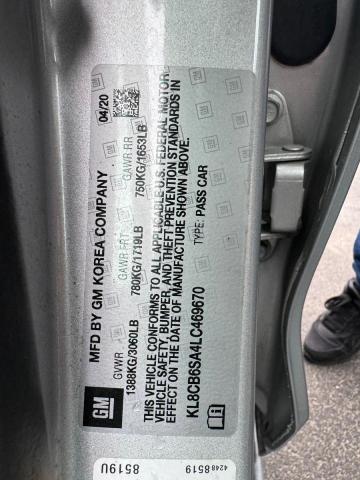 KL8CB6SA4LC469670 - 2020 CHEVROLET SPARK LS SILVER photo 10