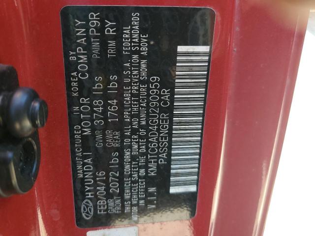 KMHTC6AD4GU290959 - 2016 HYUNDAI VELOSTER Qırmızı foto 12