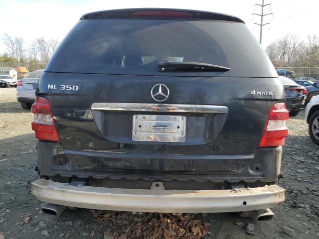 4JGBB8GBXBA645773 - 2011 MERCEDES-BENZ ML 350 4MATIC BLACK photo 6